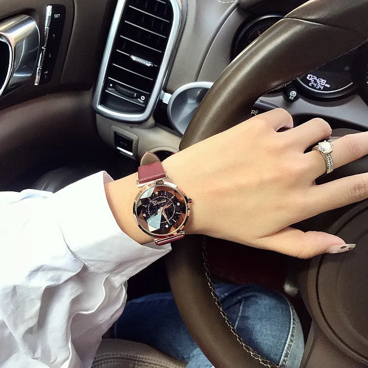 Irregular Mirror Rhinestone Women's Watch