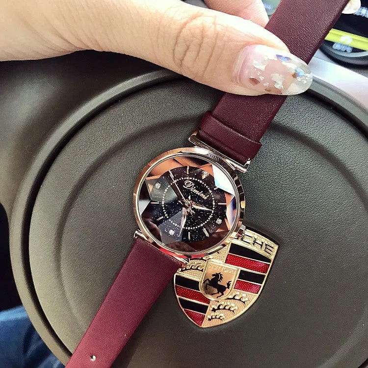 Irregular Mirror Rhinestone Women's Watch