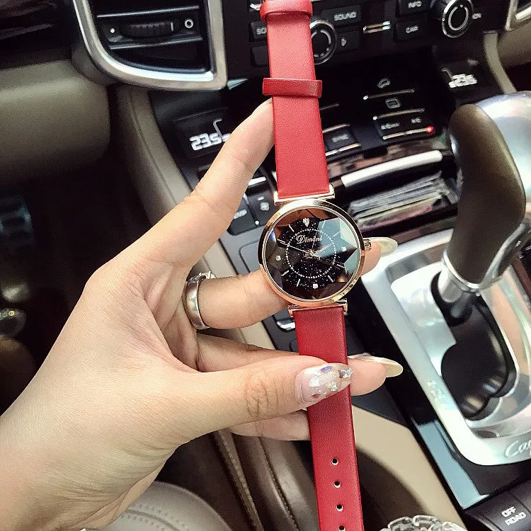 Irregular Mirror Rhinestone Women's Watch