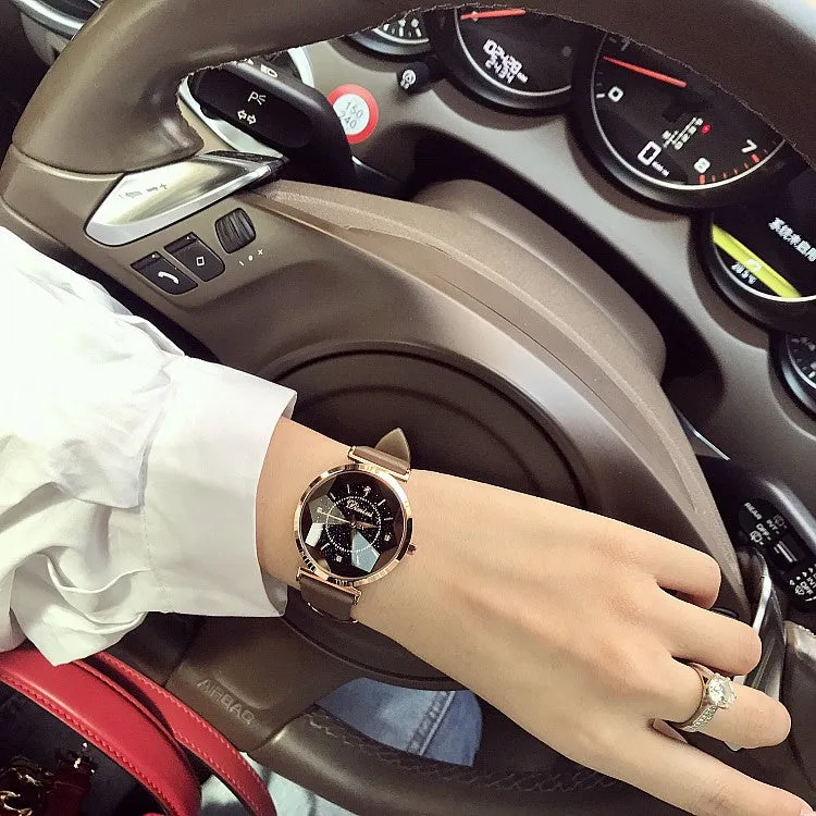 Irregular Mirror Rhinestone Women's Watch