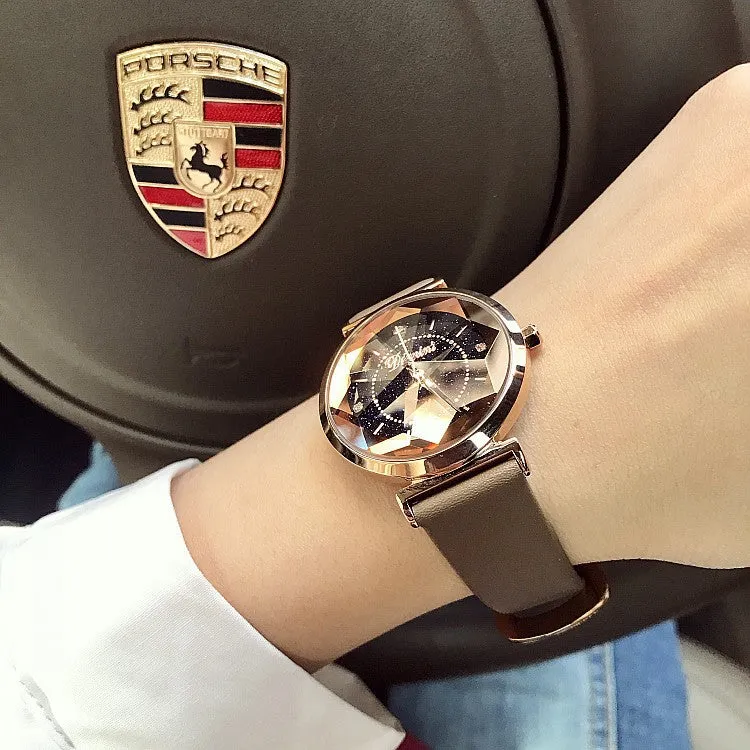 Irregular Mirror Rhinestone Women's Watch