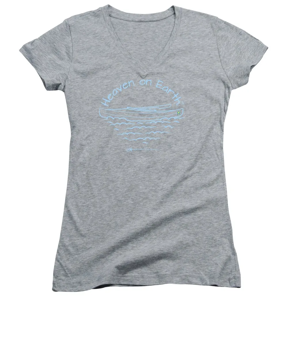 Kayak Heaven On Earth - Women's V-Neck