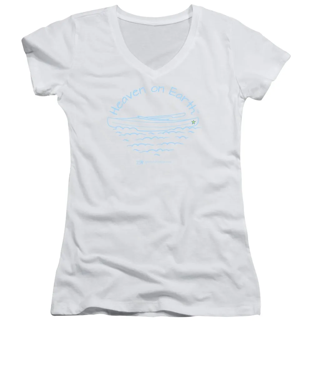 Kayak Heaven On Earth - Women's V-Neck