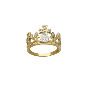 King's Crown Virgin Mary Ring (14K)