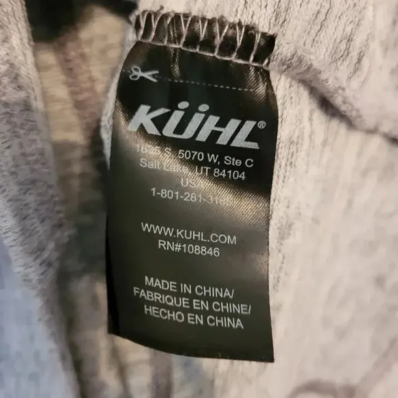 Kuhl Women's Lea Sweater Dress Size M Gray Cotton Long Sleeves Pockets Cowl Neck