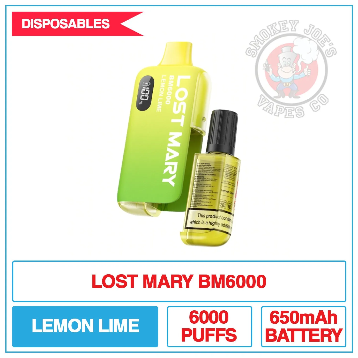 Lost Mary - BM6000 - Lemon Lime - Disposable Vape Kit