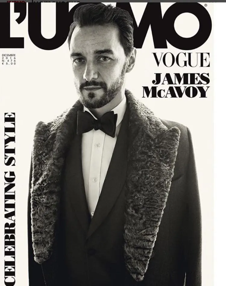 L'UOMO VOGUE Magazine December 2016 JAMES MCAVOY Saul Nanni MISHA LINDES