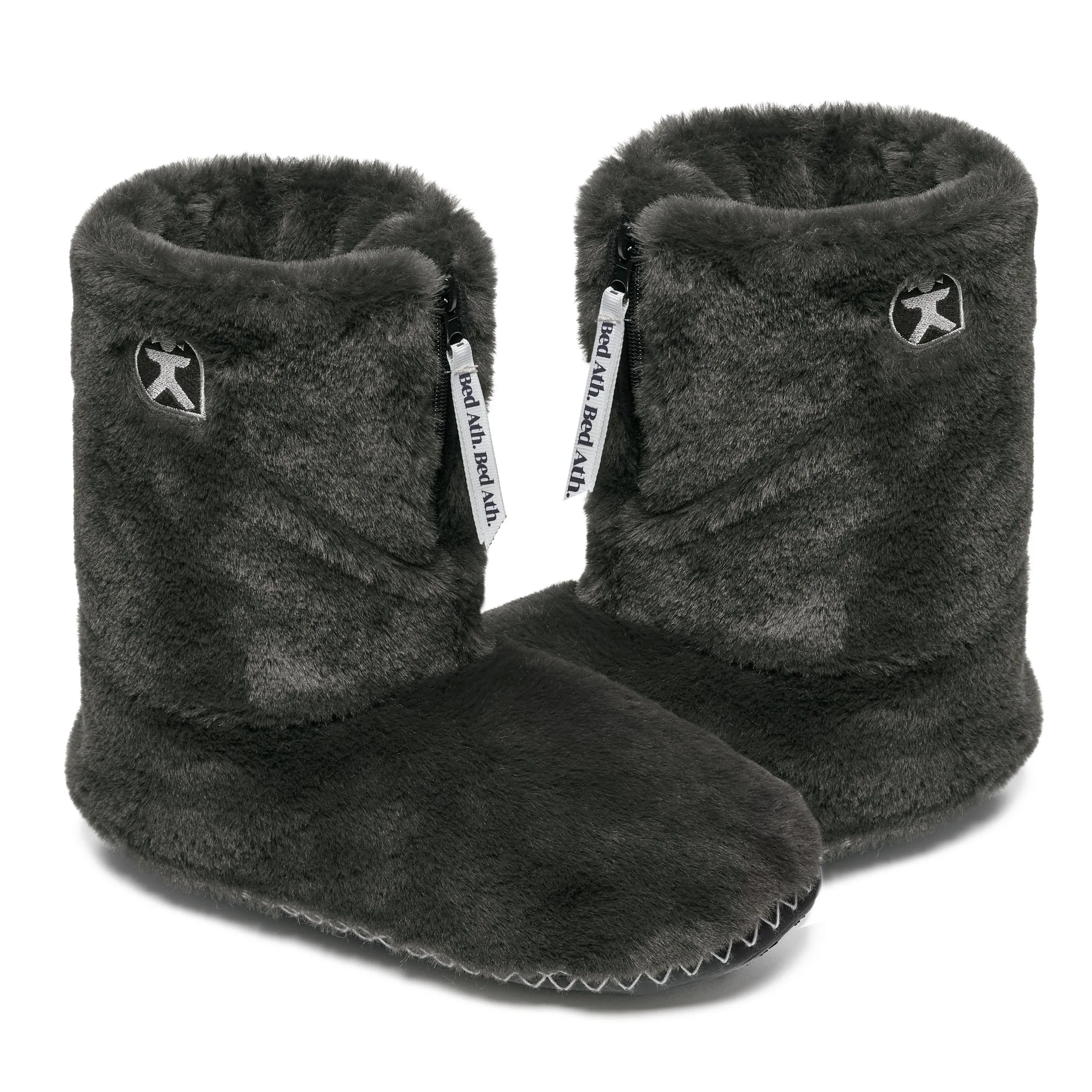 Marilyn - Classic Faux Fur Slipper Boot - Charcoal