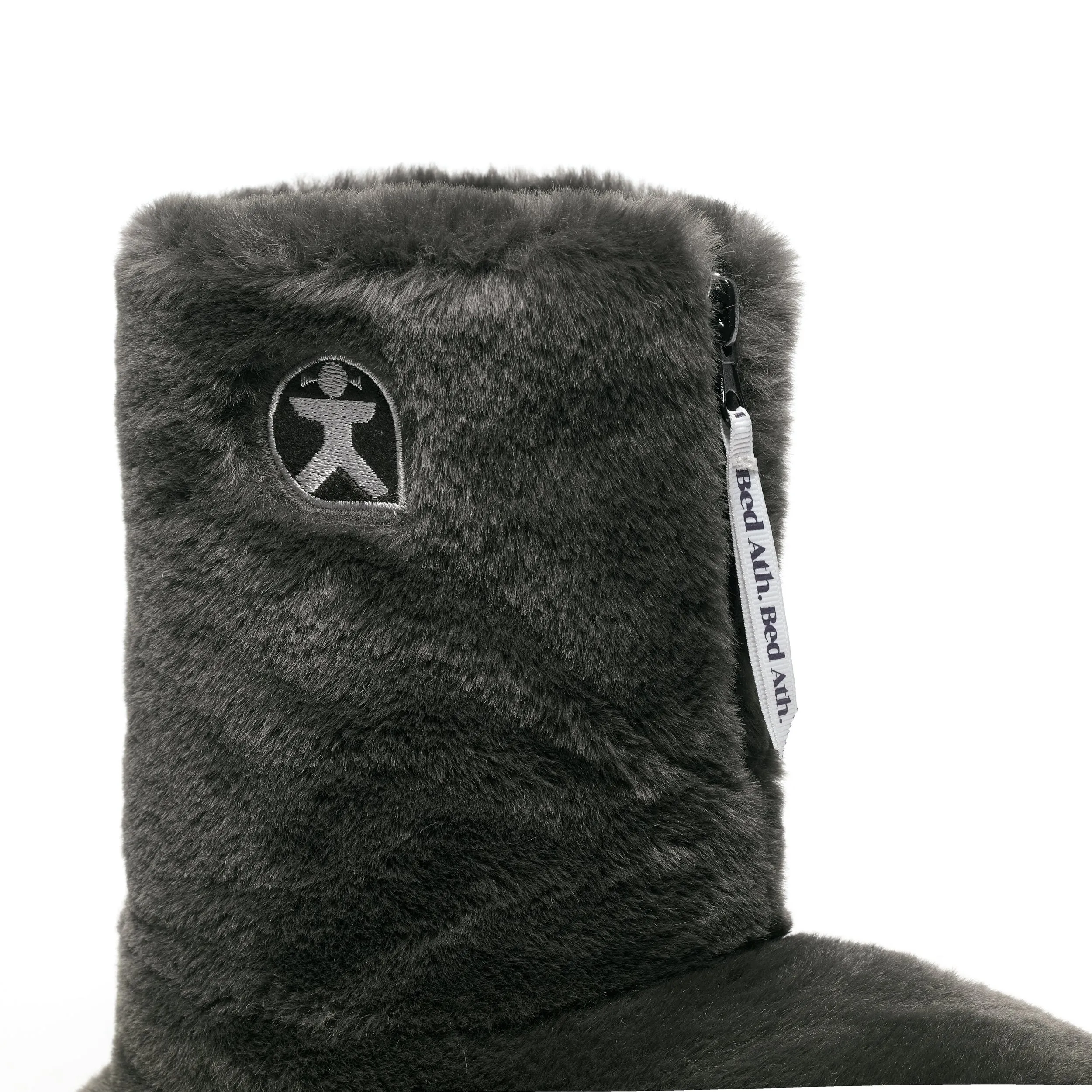 Marilyn - Classic Faux Fur Slipper Boot - Charcoal