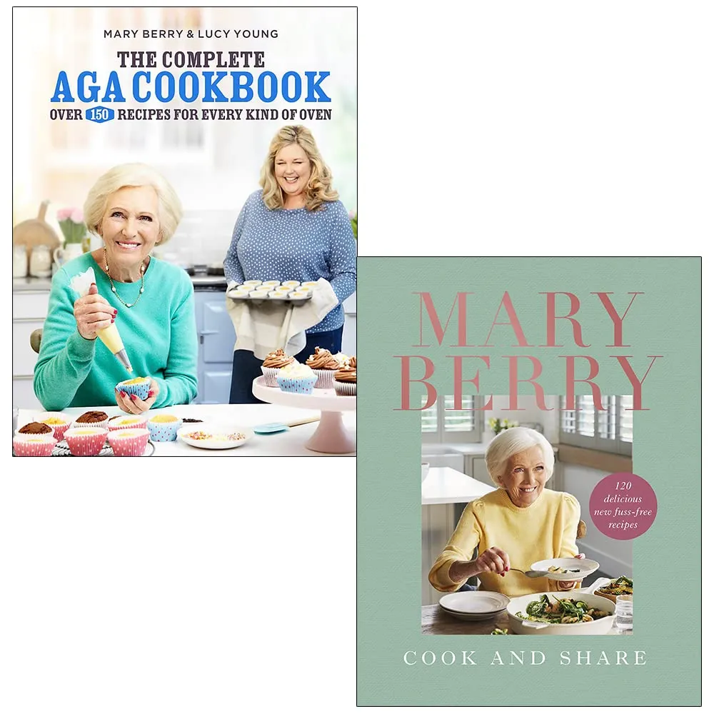 Mary Berry 2 Books Collection Set (The Complete Aga Cookbook & Cook and Share)