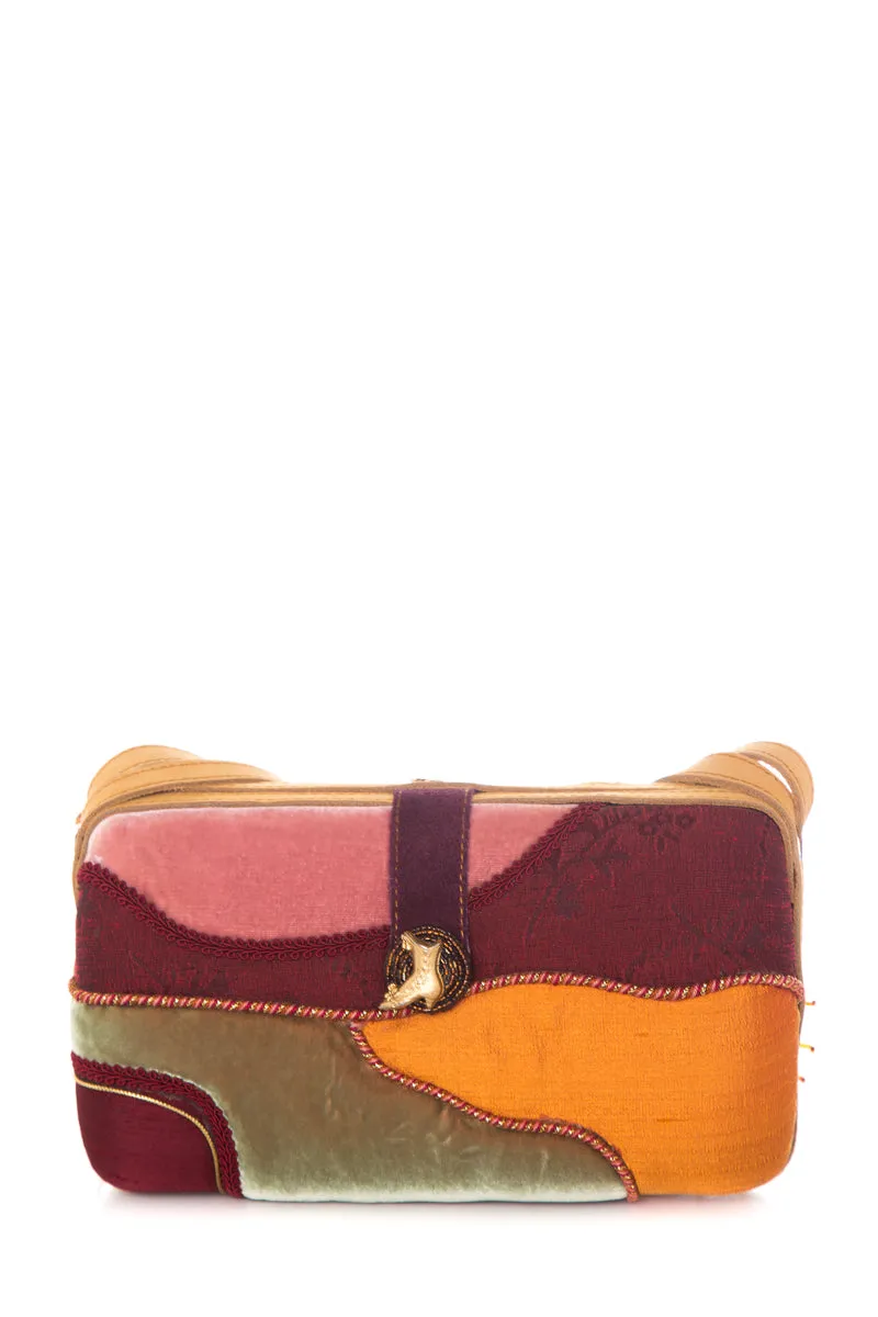 Mary Frances Multcolor Printed Embellished Shoulder Bag