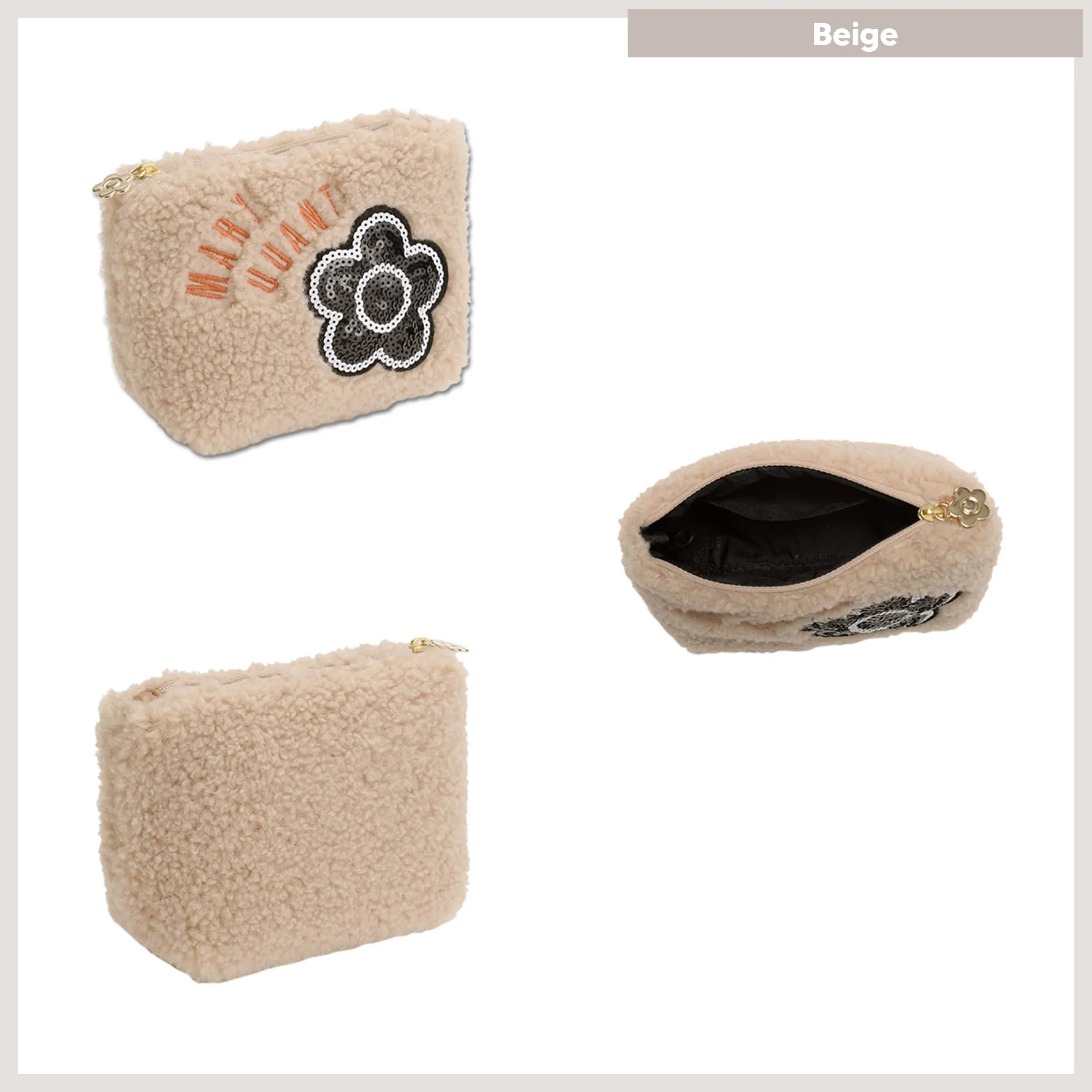 MARY QUANT Bore Sequin Boat Shape Pouch