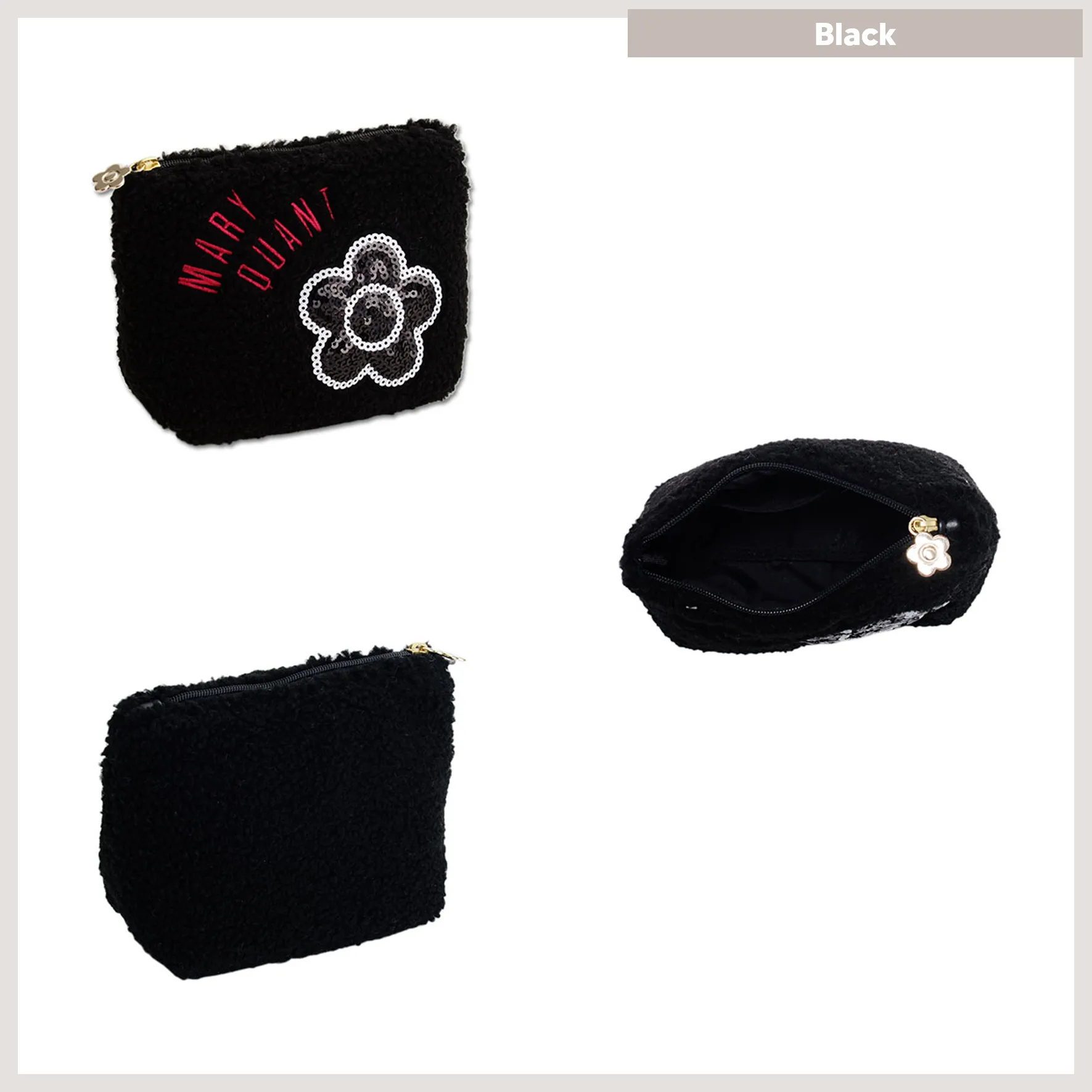 MARY QUANT Bore Sequin Boat Shape Pouch