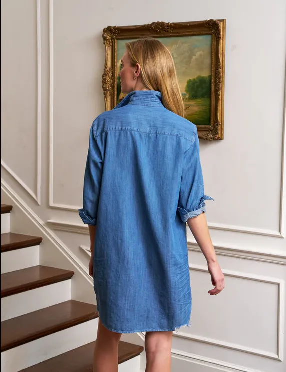 MARY WOVEN SHIRT DRESS