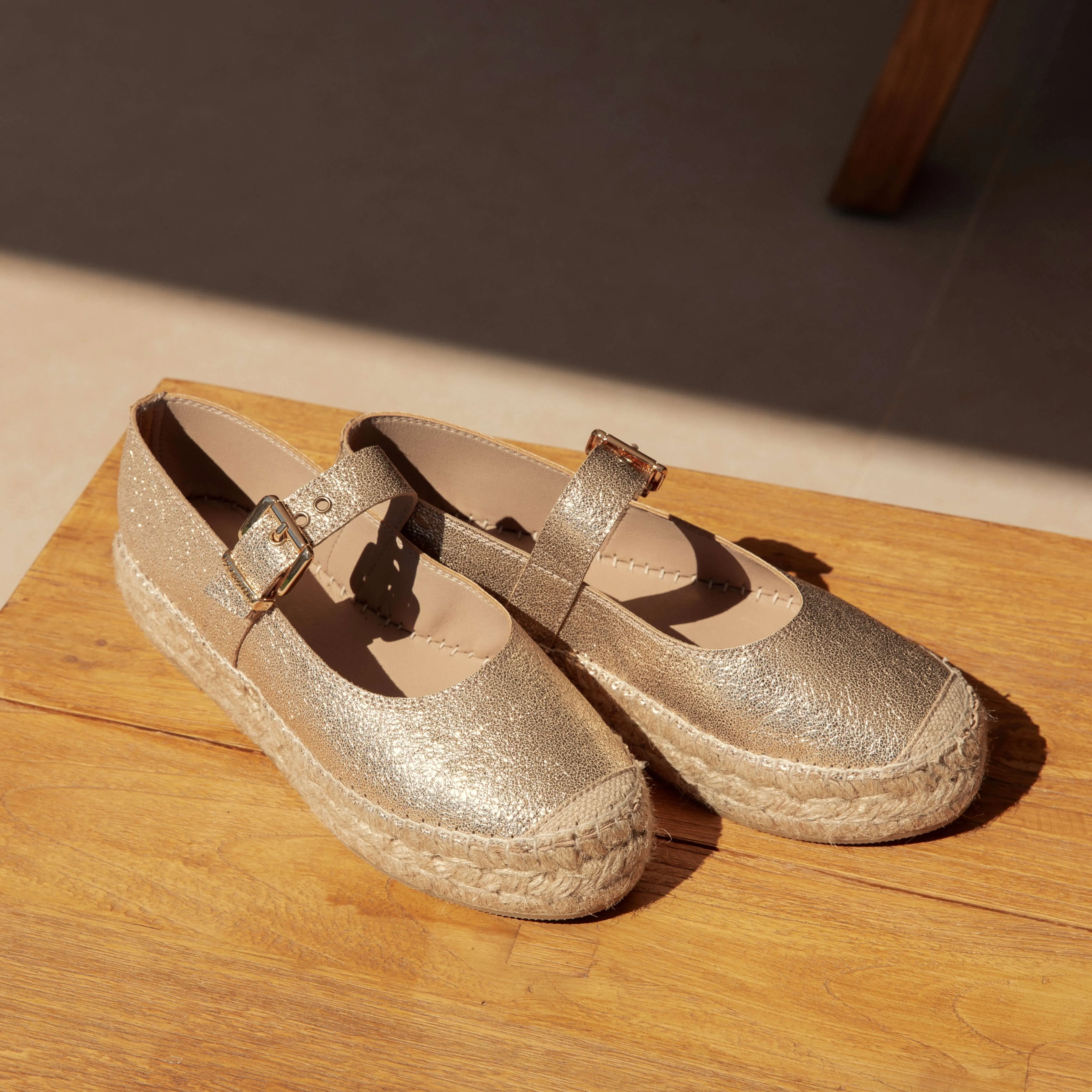 Marza Light Gold Espadrille