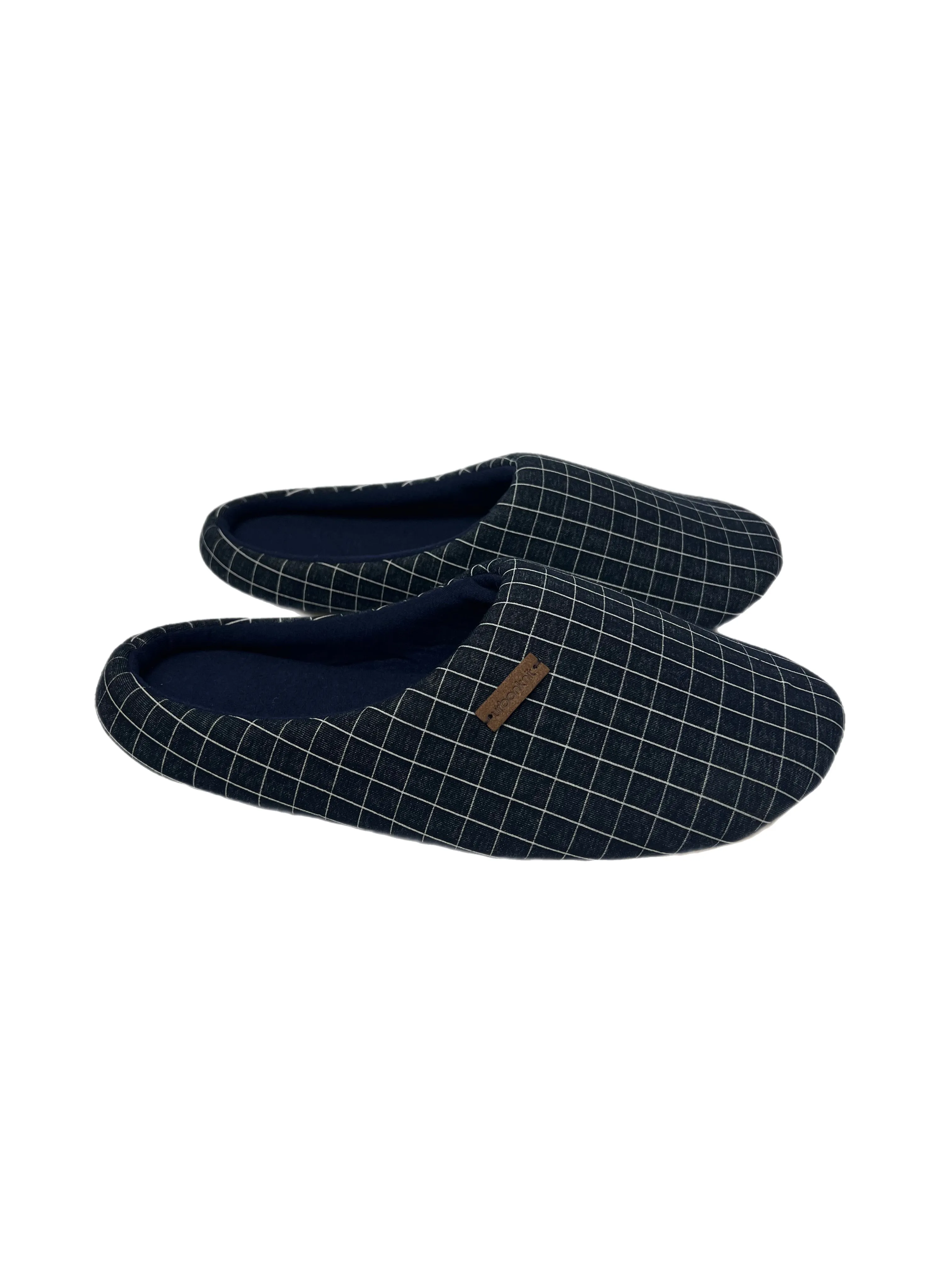 Men's Navy Slippers