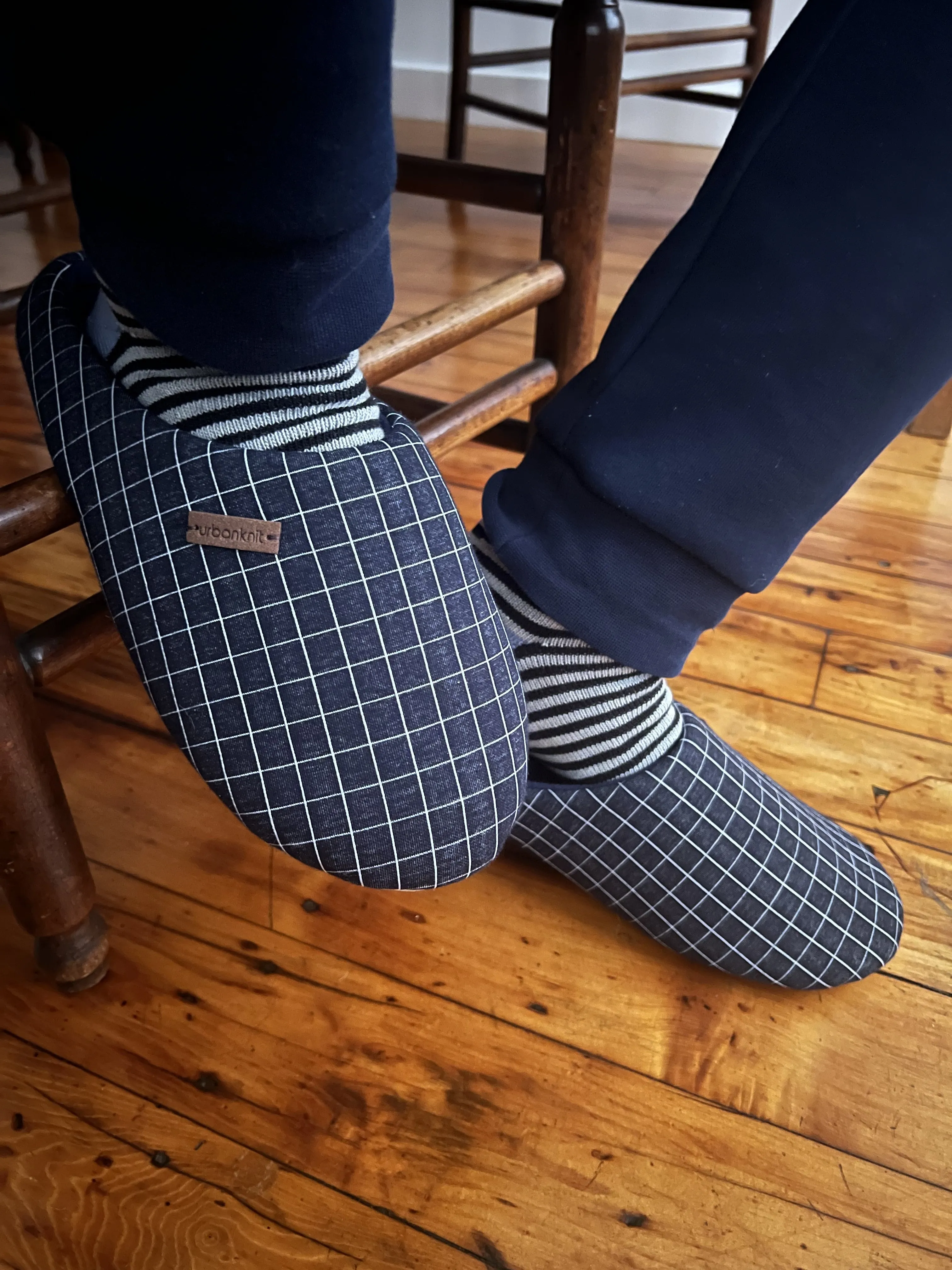 Men's Navy Slippers