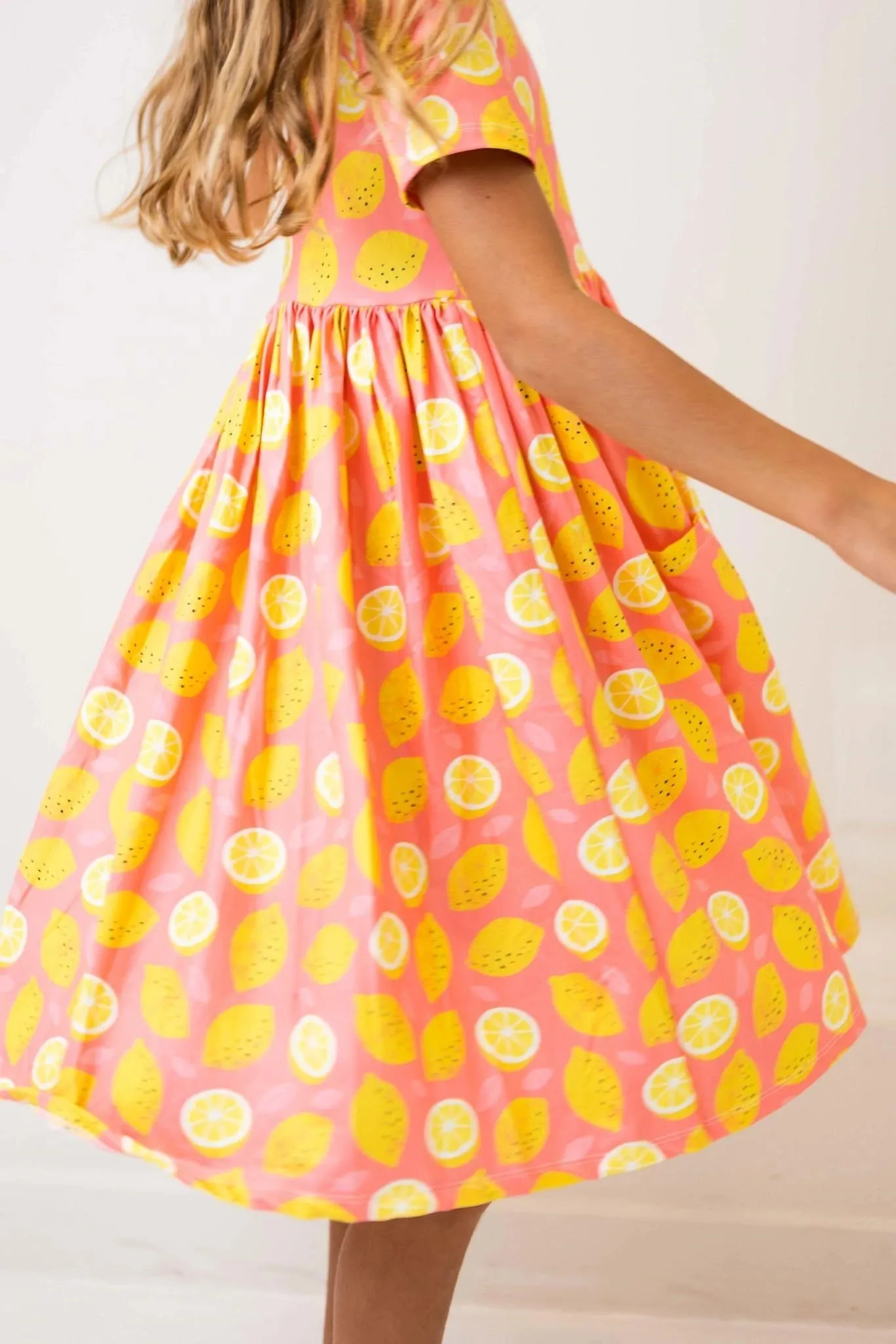 Mila & Rose Lemon Squeezy S/S Pocket Twirl Dress