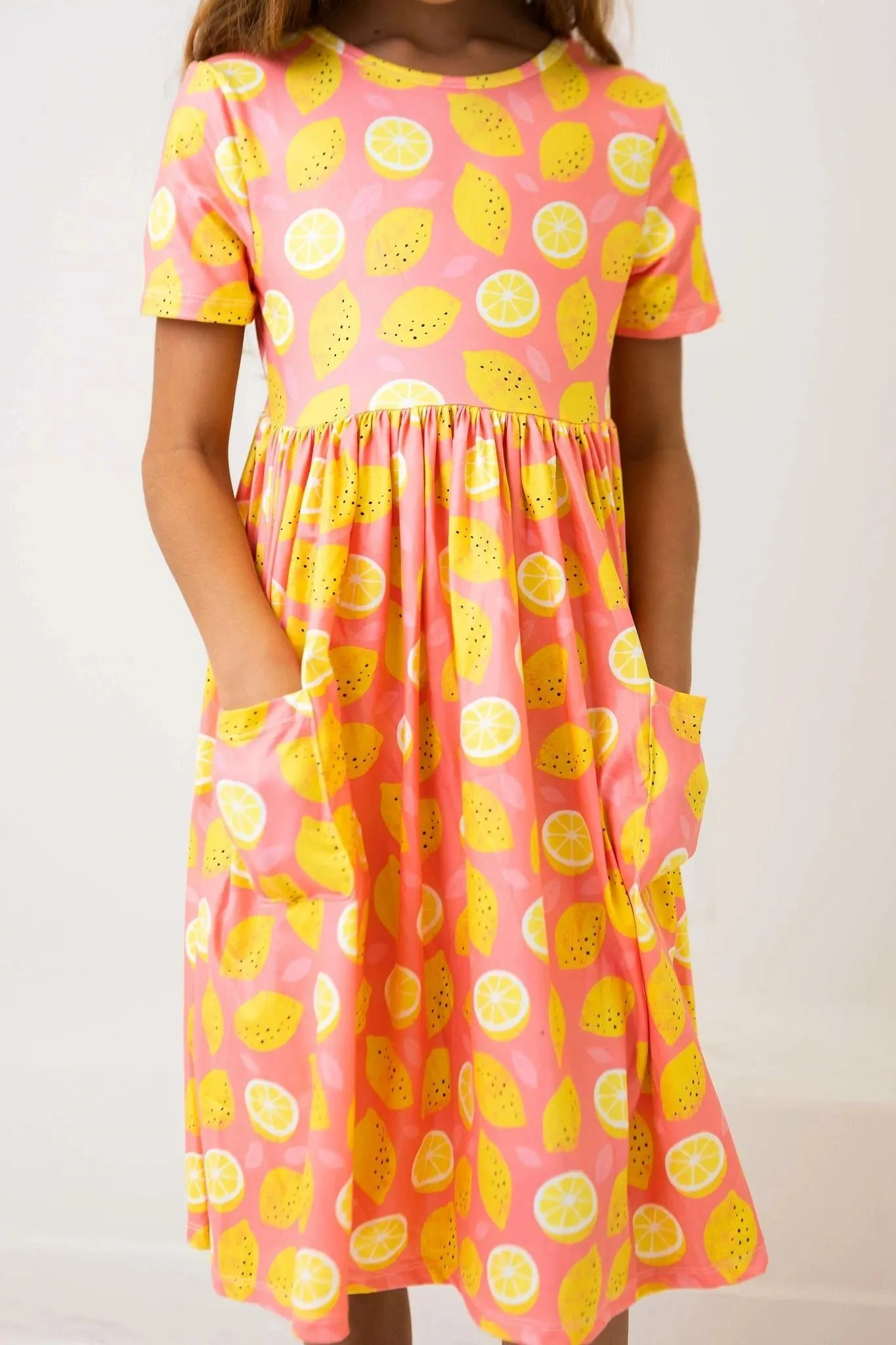 Mila & Rose Lemon Squeezy S/S Pocket Twirl Dress