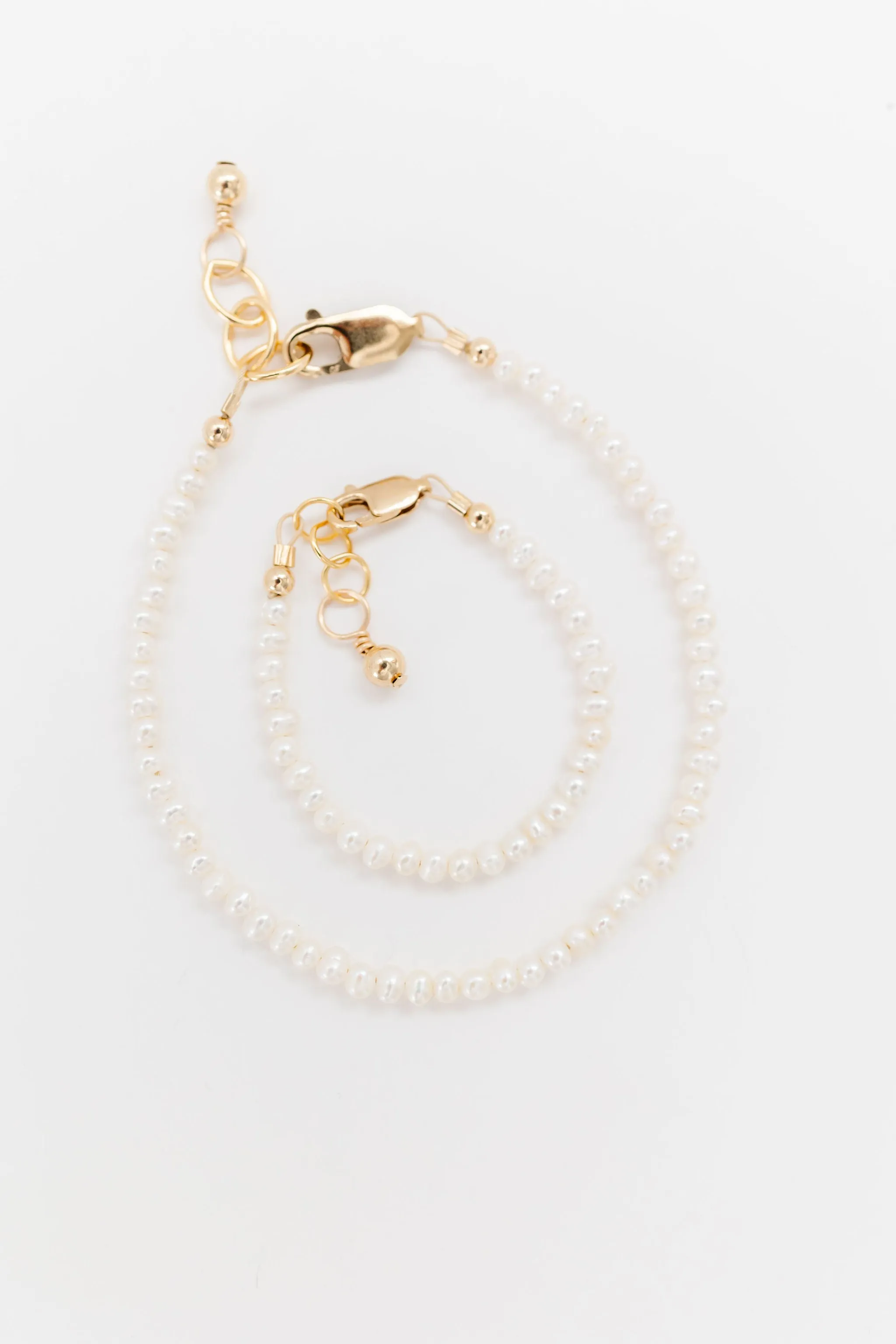 Mini Freshwater Pearl Mom   Mini Bracelet Set (2MM Beads)
