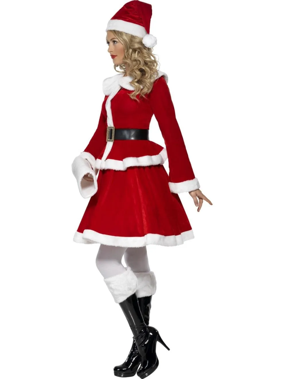 Miss Santa Adult Women's Costume with Muff