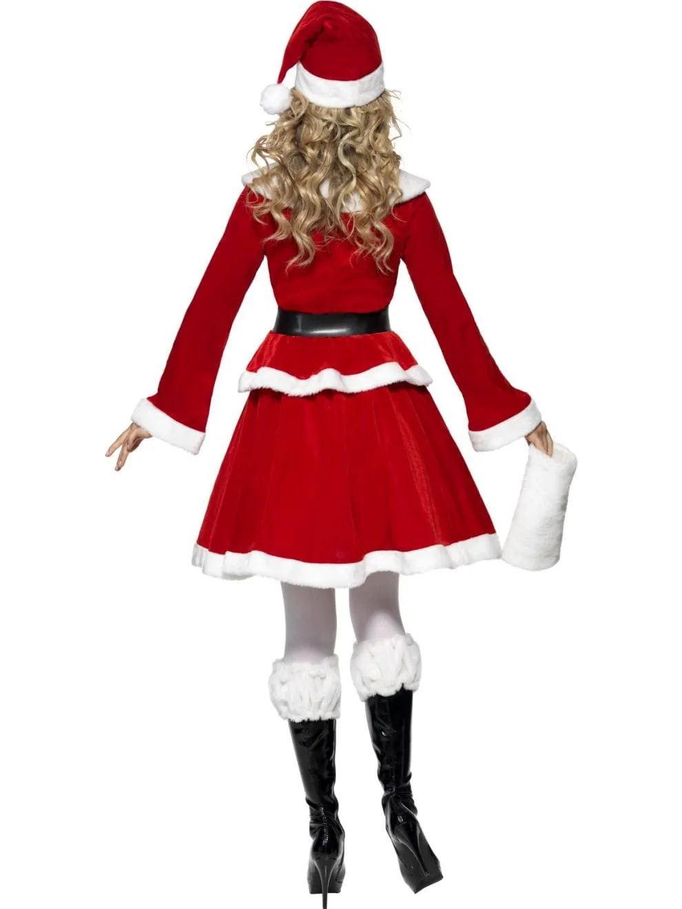 Miss Santa Adult Women's Costume with Muff