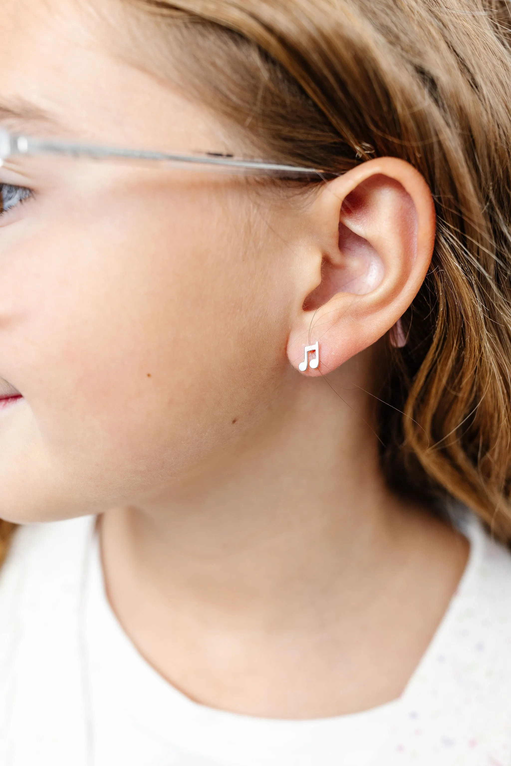 Music Note Screw Back Earrings