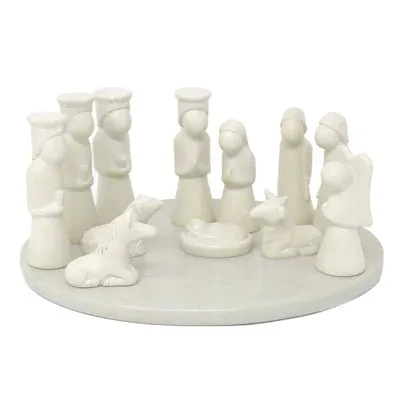 Nativity of Kisii w/ Stone Base - 13 pieces