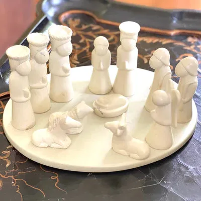 Nativity of Kisii w/ Stone Base - 13 pieces