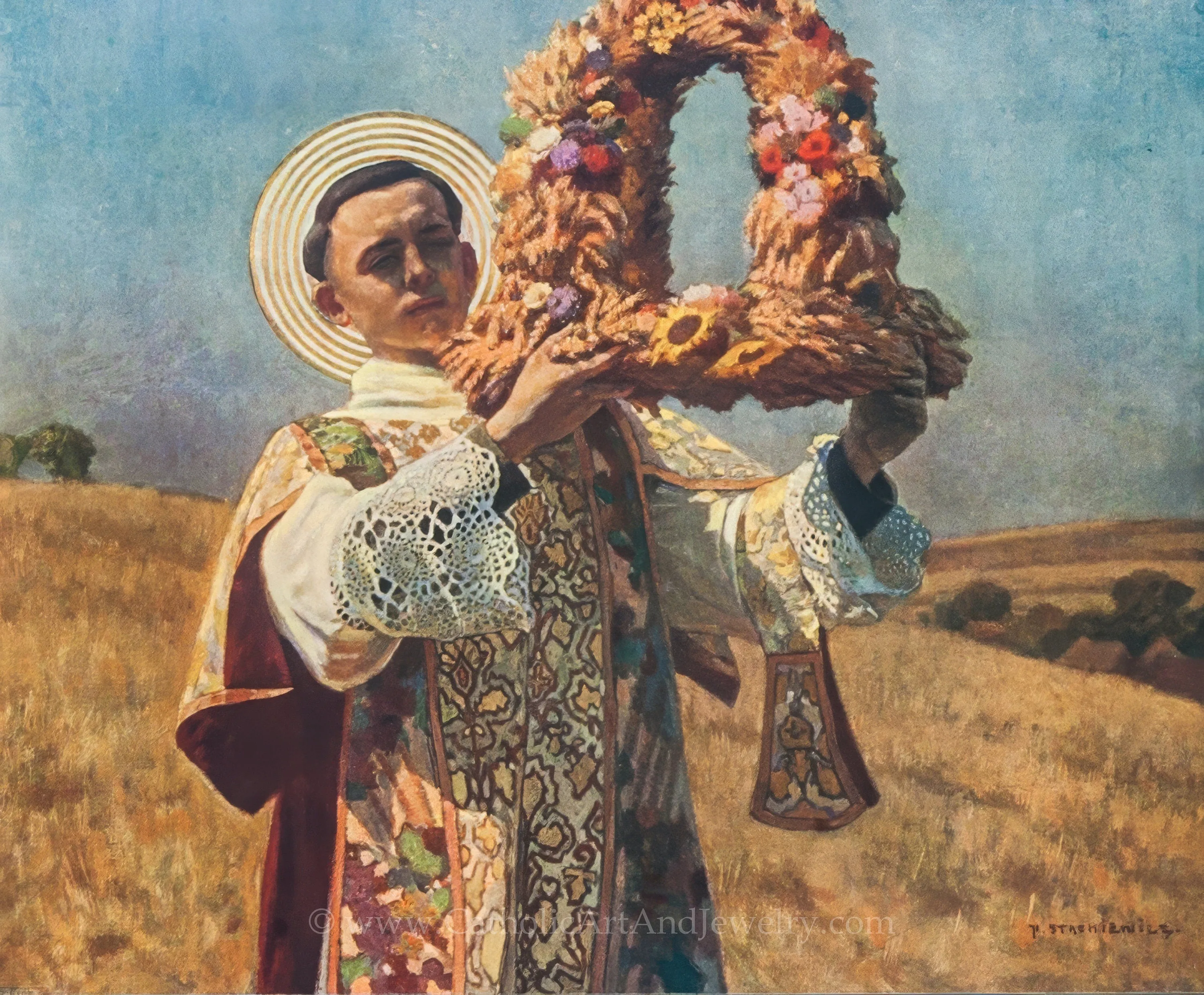 New! 12 Saints–Separate 8.5x11 Prints–Each or as a Set–God's Year (“Boży Rok”)–Piotr Stachiewiczt–Vintage Catholic Art Prints–Archival Quality