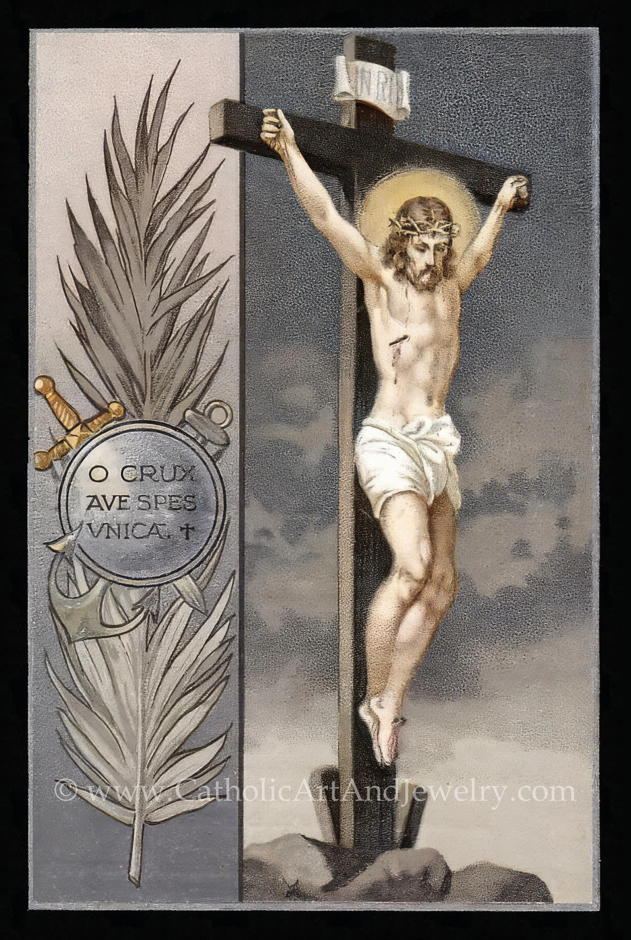 New! Crucifixion – Our Redeemer Lives – pack of 10/100/1000  – Easter Holy Card