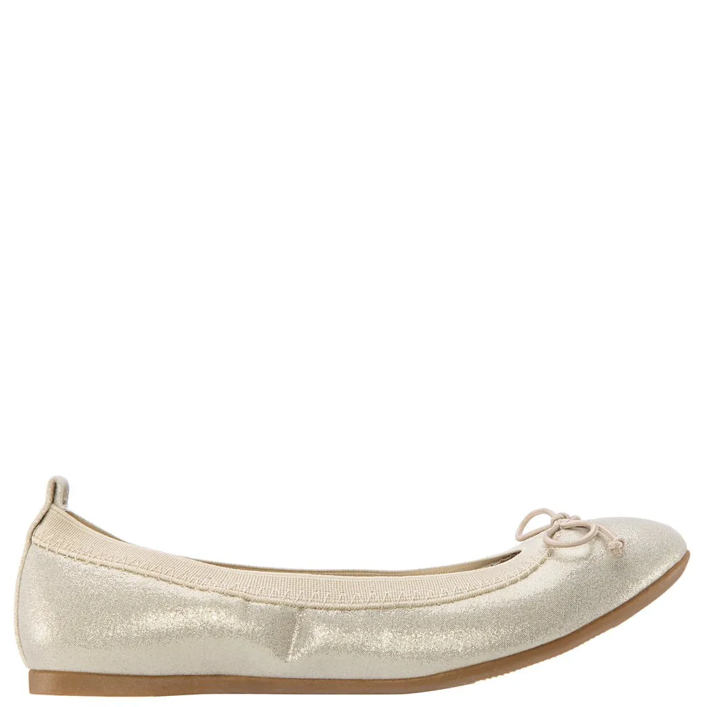 Nina Esther Platino Shimmer Ballet Flat