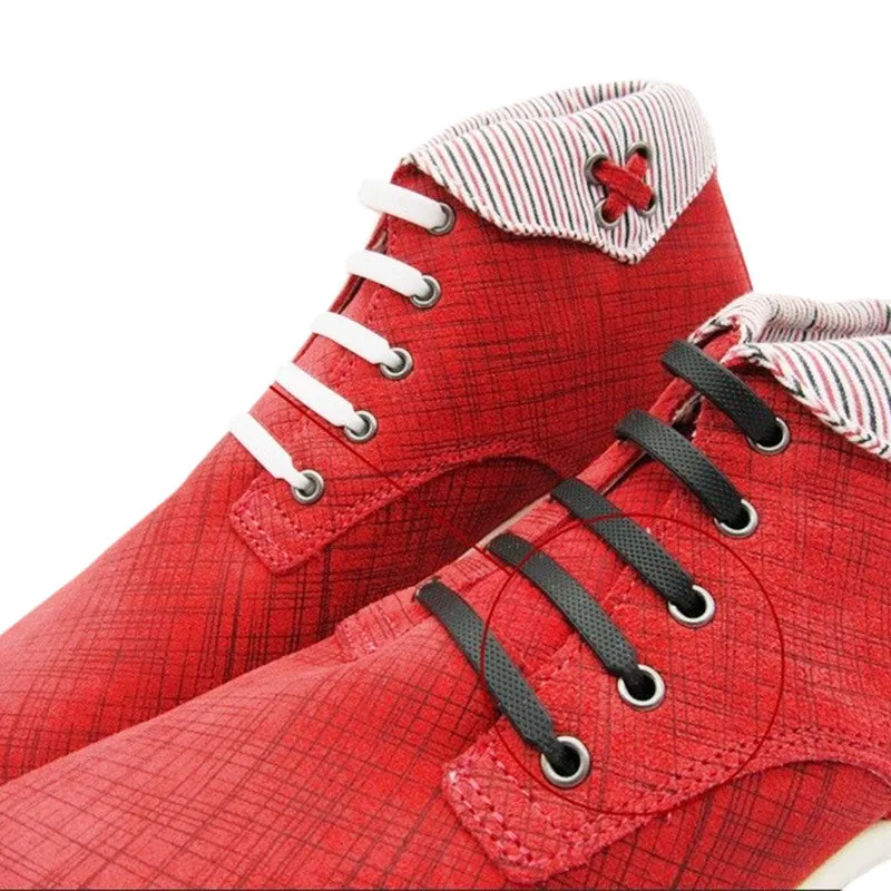 No-Tie Flat Elastic Silicone Shoelaces