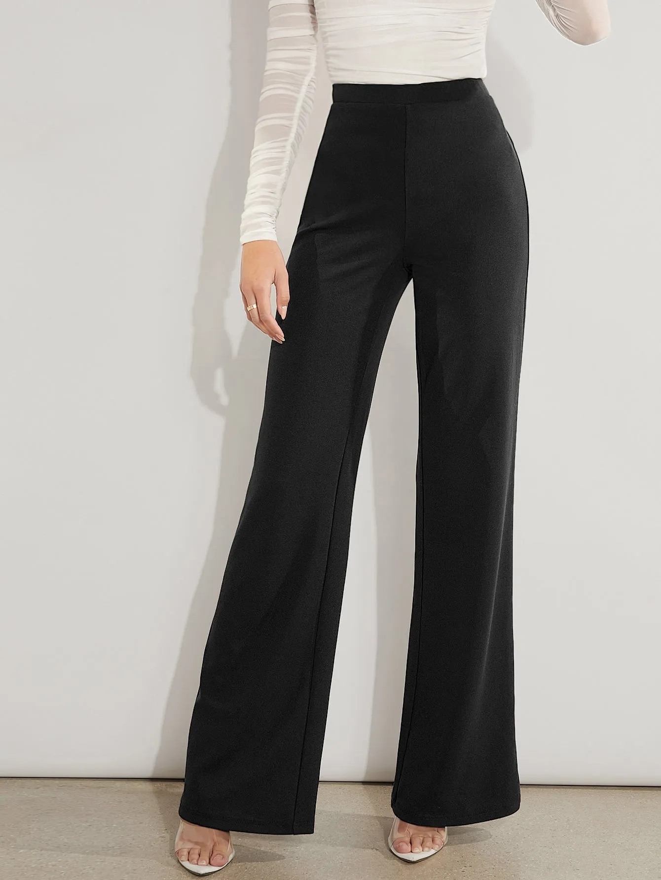 Pantalones de Cintura Alta y Pierna Ancha - Cherry Vibes CR