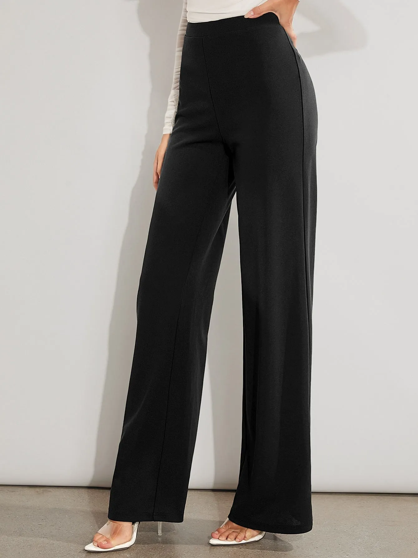 Pantalones de Cintura Alta y Pierna Ancha - Cherry Vibes CR