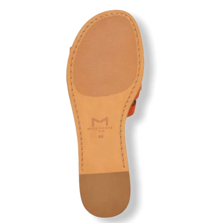 PAVA Women's Slide Studded Flats Sandals