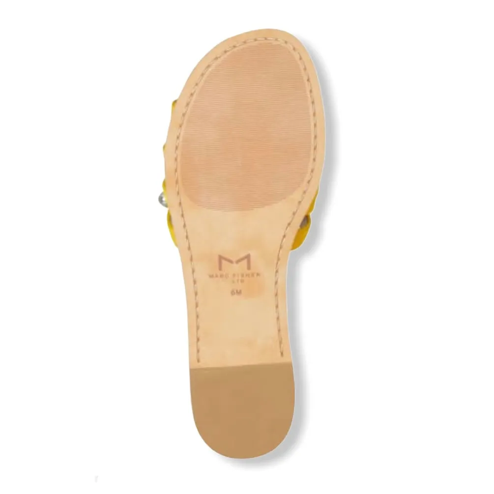 PAVA Women's Slide Studded Flats Sandals