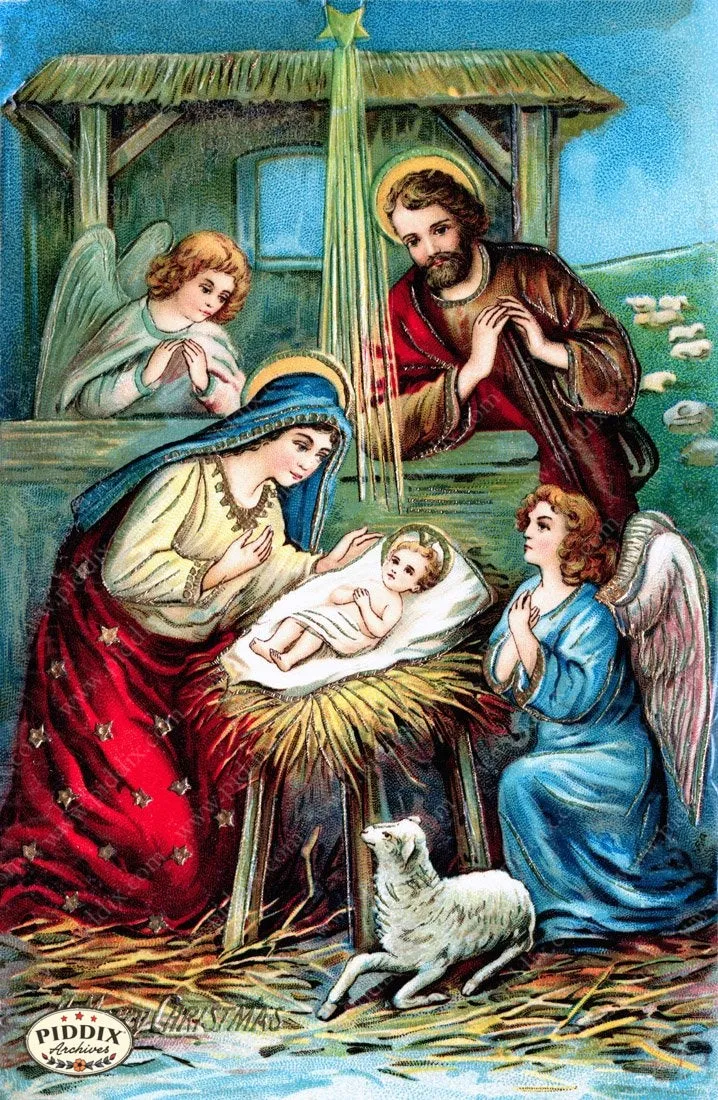 PDXC6093 -- Christmas Manger, Wise Men, Virgin Mary