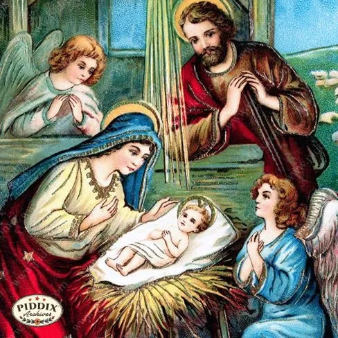 PDXC6093 -- Christmas Manger, Wise Men, Virgin Mary