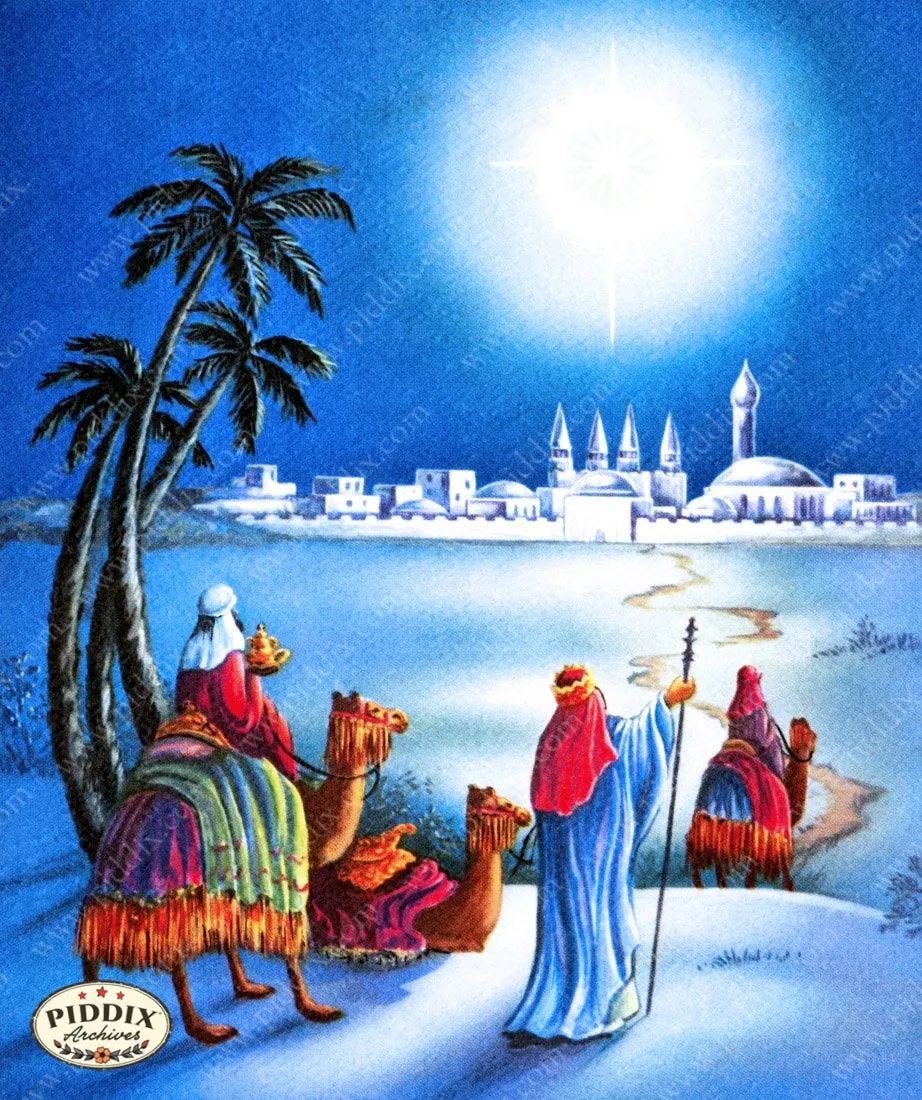 PDXC9927 -- Christmas Manger, Wise Men, Virgin Mary