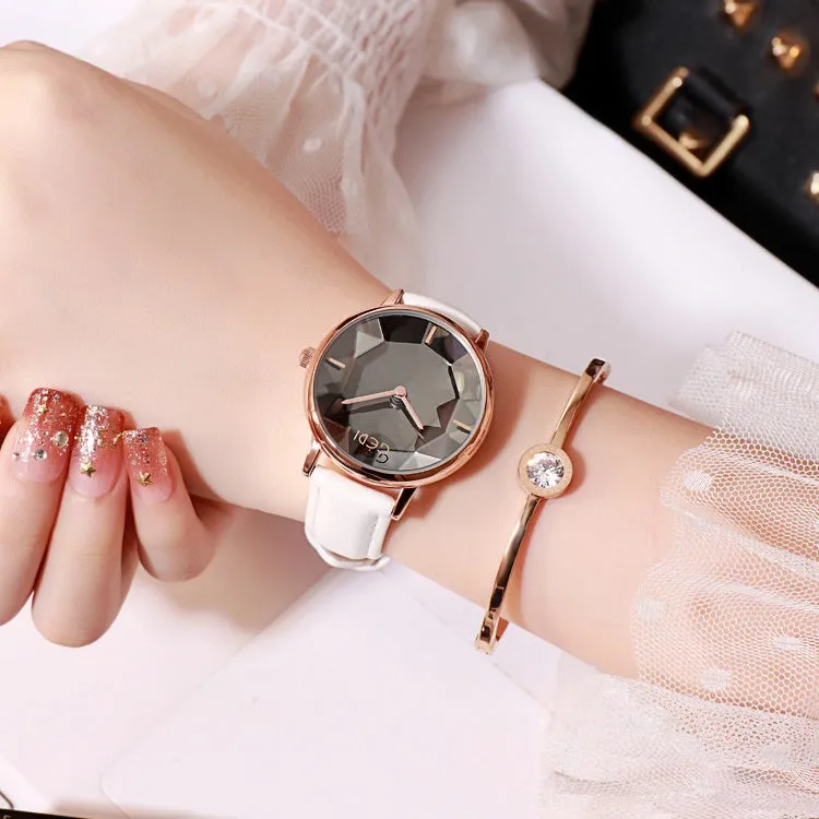 Personality Leather Strap Quartz Women's Watch