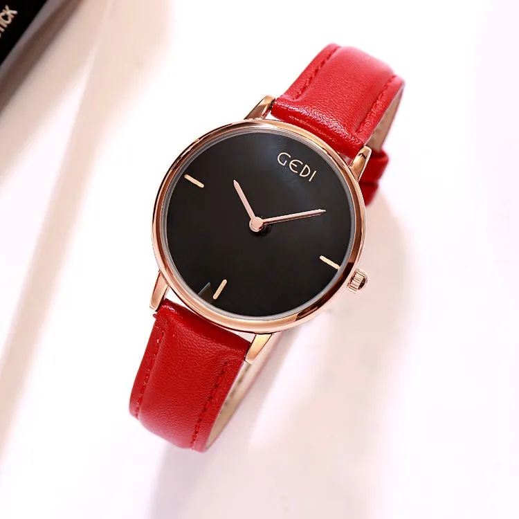 Personality Leather Strap Quartz Women's Watch