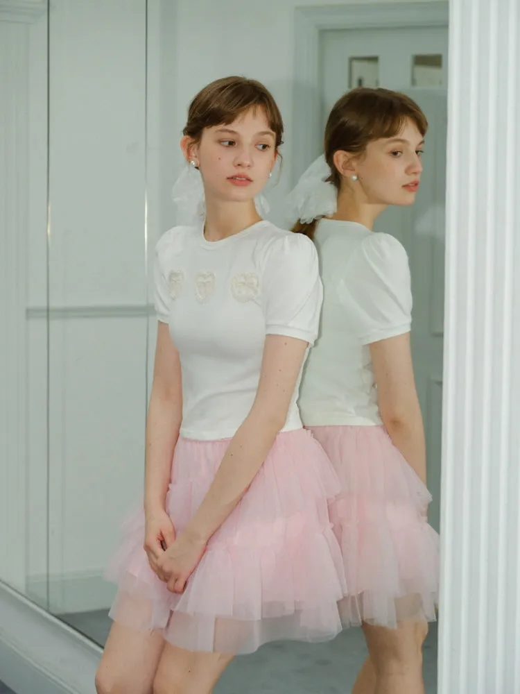 Pink A-Line Cake Skirt