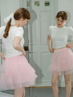 Pink A-Line Cake Skirt
