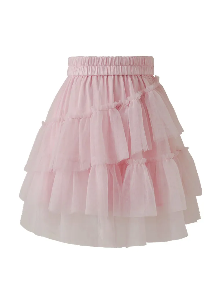 Pink A-Line Cake Skirt