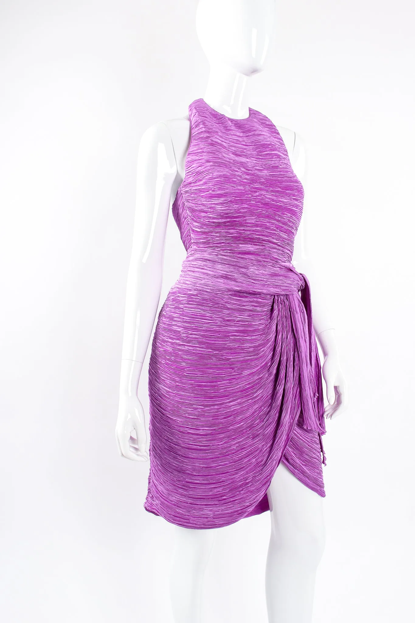 Pleated Halter & Wrap Skirt Set