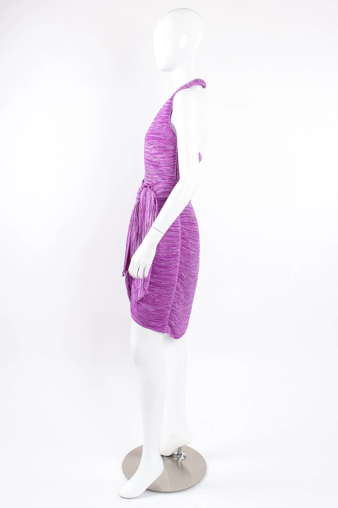 Pleated Halter & Wrap Skirt Set