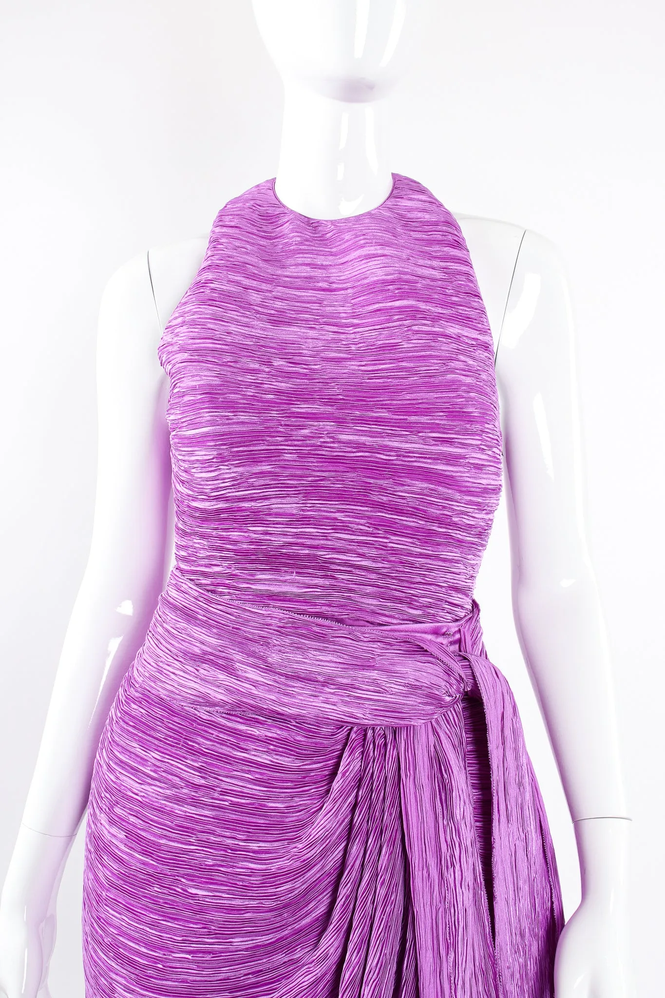 Pleated Halter & Wrap Skirt Set