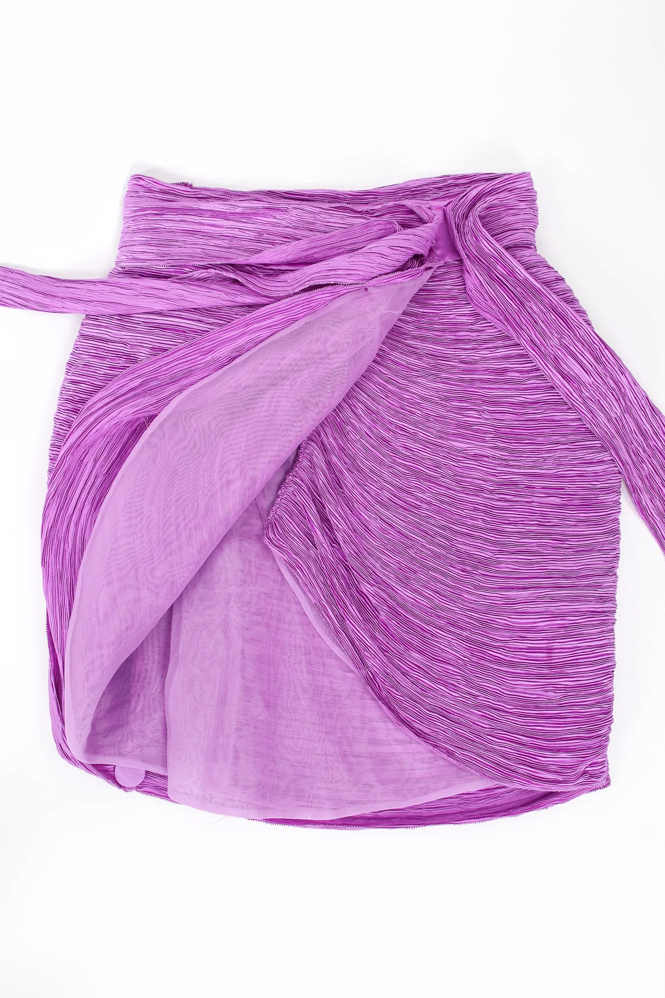 Pleated Halter & Wrap Skirt Set