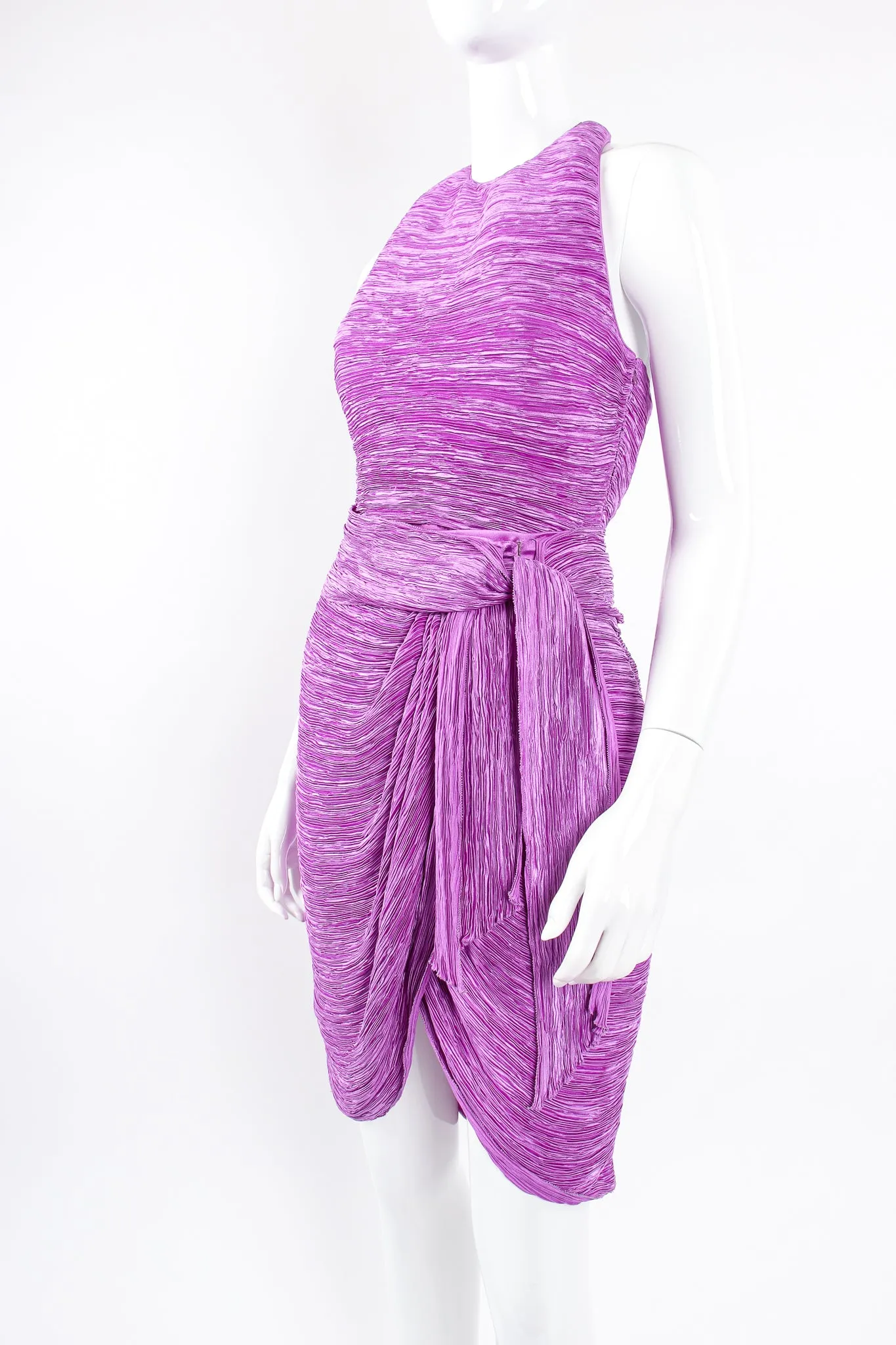 Pleated Halter & Wrap Skirt Set